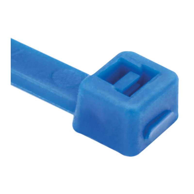 T-Series Cable Tie, High-Temp 5.9" ETFE Blue, 30lb 100/PK